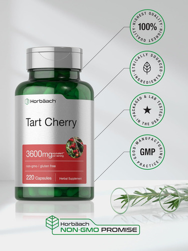 Cápsulas De Extrato De Cereja Azeda Horbäach 3600 Mg Porção - Imagem 14