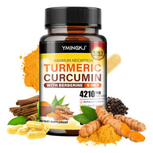 Suplemento De Curcumina De Cúrcuma Com Pimenta Preta 60 Cáps