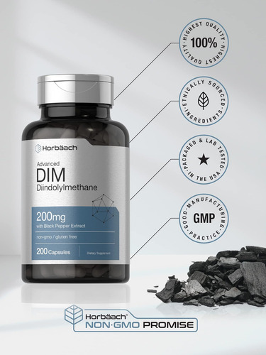 Suplemento Horbäach Dim 200mg Diindolilmetano Avançado C - Imagem 4