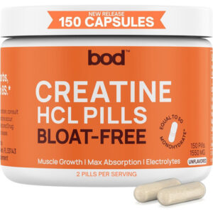 Creatine Hcl Pills - Muscle Growth Endurance No Bloat ...