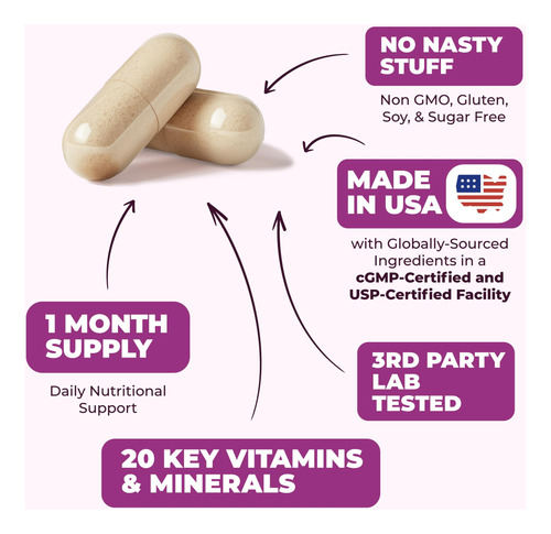 Multivitamínico Vimerson Health Women"s Com 20 Vitaminas E M - Imagem 4