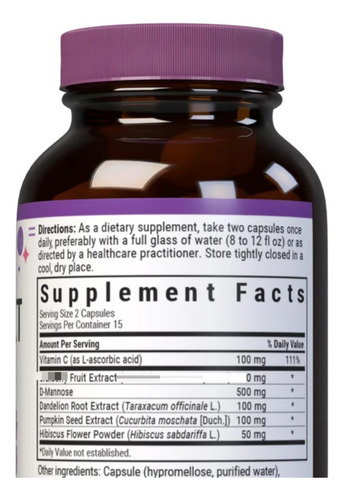Bluebonnet Urinary Tract Support 30 Cápsulas Vegetais - Imagem 2