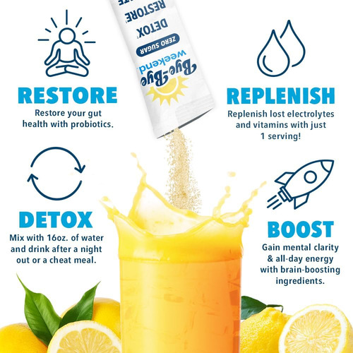 Bye-bye Weekend Recovery & Hydration Drink Mix - Eletrólitos - Imagem 15