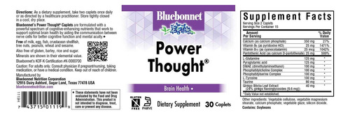 Suplemento De Pensamento De Energia Bluebonnet 30 Contagem - Imagem 4