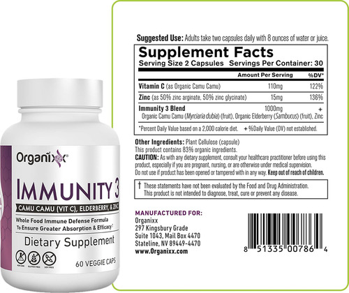 Suplemento De Suporte Imunológico Organixx Immunity 3 Com Vi - Imagem 11