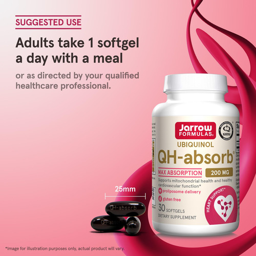 Suplemento Jarrow Formulas Qh-absorb 200 Mg De Cápsulas De C - Imagem 7