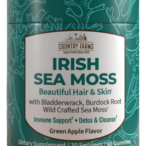 Country Farms Irish Sea Moss Gummies 2000mg Irish Moss Rai