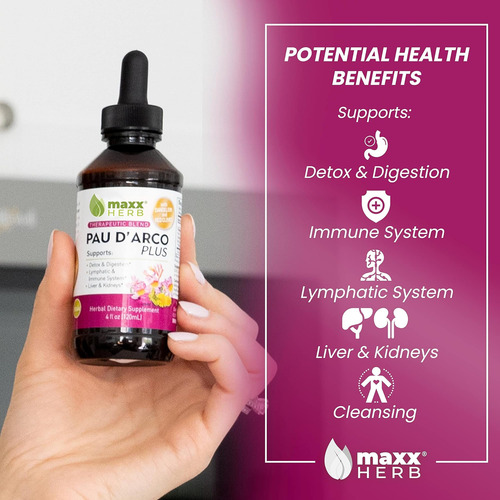 Extrato De Maxx Herb Pau Darco Com Raiz De Dente De Leão E - Imagem 9