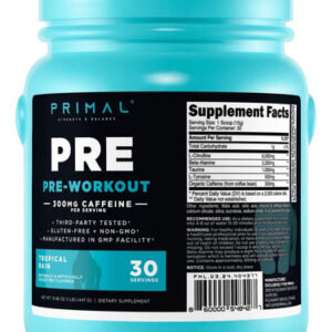 Primal Pré-treino Tropical Rain Rocket Pop Com Sabor (30 Por
