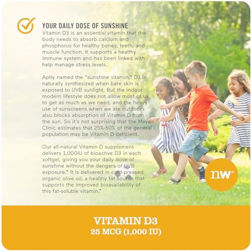 Vitamina D3 Naturewise 1000 Iu (25 Mcg) É Saudável - Imagem 5