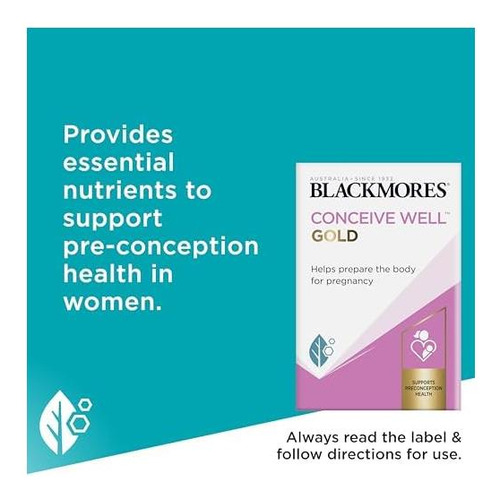 Blackmores Conceive Well Gold 28 Comprimidos + 28 Cápsulas - Imagem 4