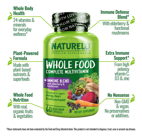 Suplemento Naturelo Whole Food Multivitamínico Imune Blend - Imagem 4