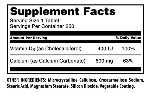 Suplemento De Fórmulas Incríveis De Cálcio 600 Mg Com Vitami - Imagem 4