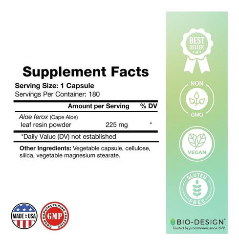 Bio -design Aloe Lax 225 Alívio Para Constipação Ocasional - Imagem 10