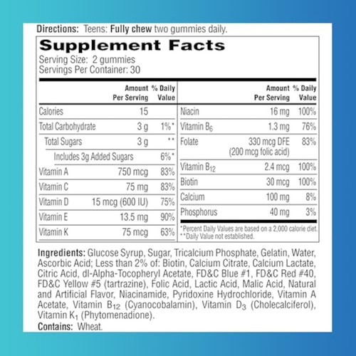 Gomas Multivitamínicas One A Day Teen For Him Gummy - Imagem 14