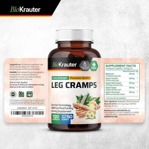 Bio Krauter Cápsulas Para Cãibras Nas Pernas Com Magnésio - - Imagem 16
