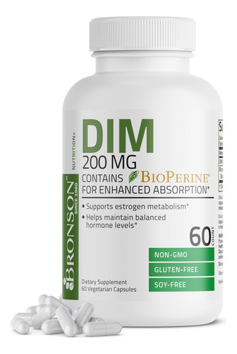 Suplemento Bronson Dim 200 Mg De Diindolimetano Com Bioperin