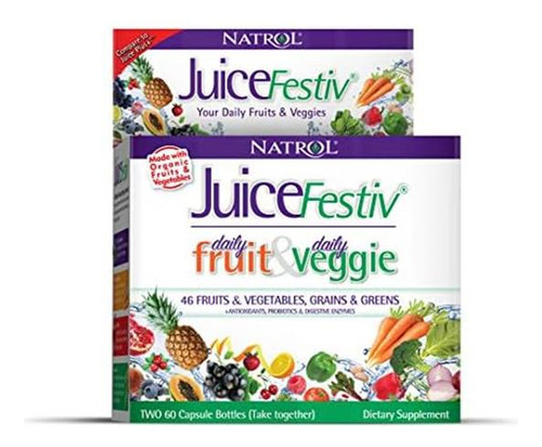 Natrol Cápsulas Diárias De Frutas E Vegetais Juicefestiv 1