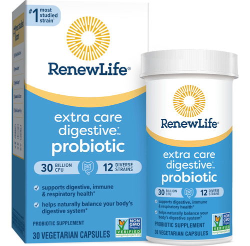 Cápsulas Probióticas Renew Life Extra Care Digestive 30ct