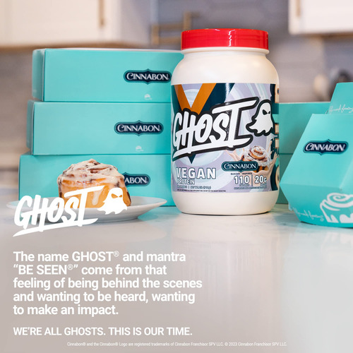 Proteína Em Pó Ghost Vegan Cinnabon Slavor 907g 20g De Prote - Imagem 6