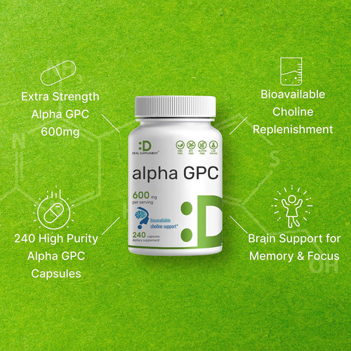 Suplemento De Oferta Suplemento Alpha Gpc 600 Mg 240 Cápsula - Imagem 4