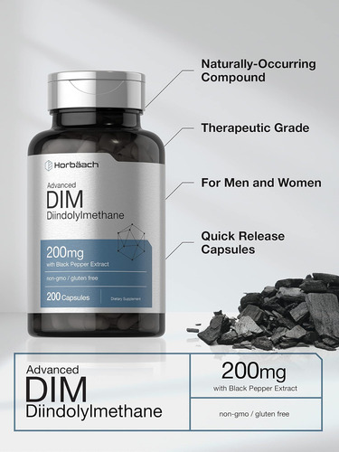 Suplemento Horbäach Dim 200mg Diindolilmetano Avançado C - Imagem 2