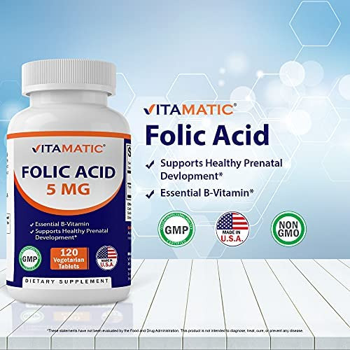 Vitamatic 2 Pack De Ácido Fólico 5mg (5000 Mcg) - 120 Compr - Imagem 3