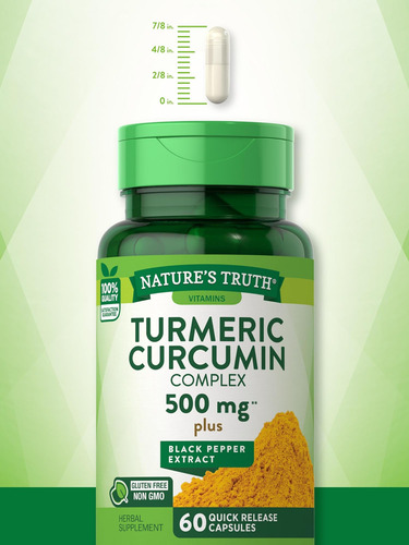 Natures Truth Curcumina De Cúrcuma Com Extrato De Pimenta Pr - Imagem 4