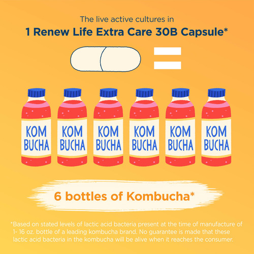 Cápsulas Probióticas Renew Life Extra Care Digestive 30ct - Imagem 7