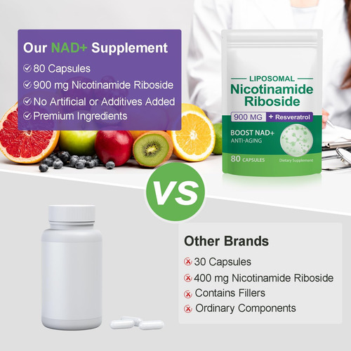 Daiasns Lipossômicos Nicotinamida Ribosídeo 900mg Resveratr - Imagem 16
