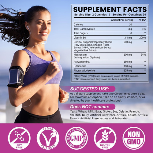 Gomitas Holegend Cortisol Para Mulheres - Sem Açúcar - Imagem 2