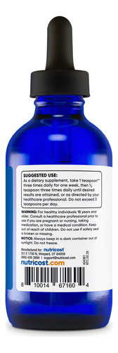 Suplemento Nutricost Coloidal Silver 120ml 150mcg - Imagem 4