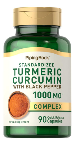 Piping Rock Curcumina Com Pimenta Preta 1000mg 90 Cápsulas - Imagem 9