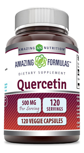 Suplemento Amazing Formulas Quercetina 500mg 120 Cápsulas