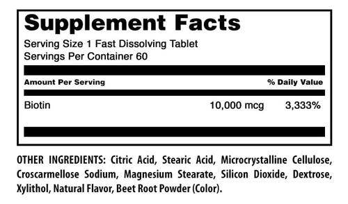Fórmulas Incríveis Biotina 10.000 Mcg Comprimidos De Disso - Imagem 4