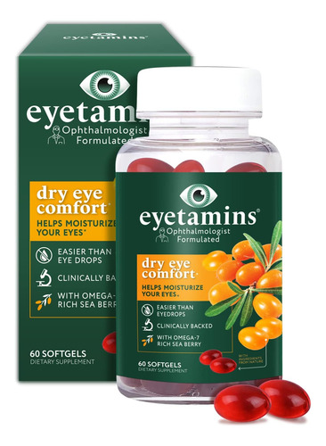 Dry Eye Comfort - 60 Softgels - Ophthalmologist - Formula...