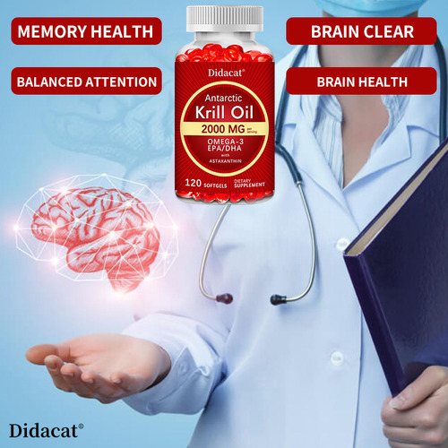 Óleo De Krill Antártico De 2000 Mg Ômega-3 Epa Dha Com As - Imagem 6