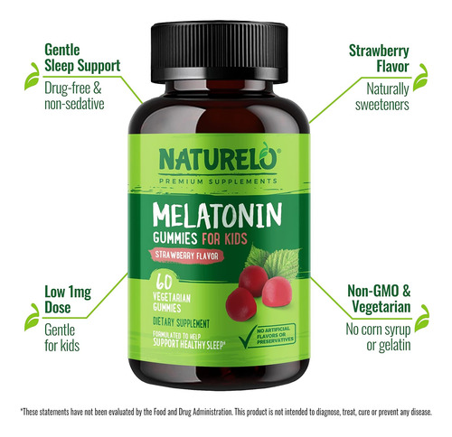 Naturelo Melatonin Gummies For Kids Sem Glúten Sem Ogm Sem - Imagem 4