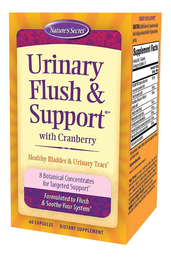 Suplemento Nature"s Secret Urinary Flush & Support 60 Cápsul