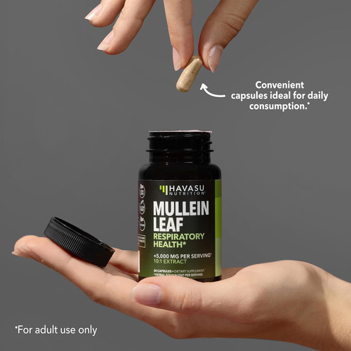 Suplemento Havasu Nutrition Mullein Leaf 500mg 60 Cápsulas - Imagem 6