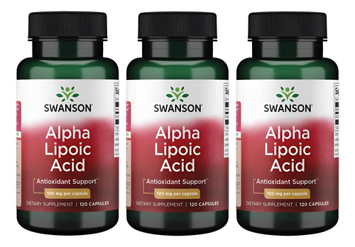 Suplemento De Ácido Alfa Lipóico Swanson 100 Mg 120 Cápsulas