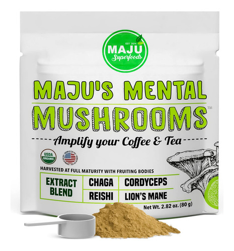 Suplemento Maju Superfoods Extrato De Cogumelo Mental Em Pó - Imagem 6