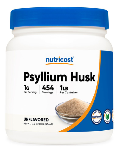 Suplemento Nutricost Psyllium Husk Ground Powder 454g