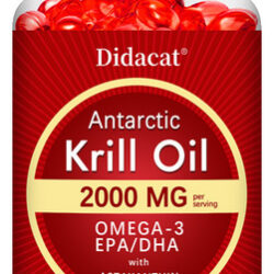 Óleo De Krill Antártico De 2000 Mg Ômega-3 Epa Dha Com As