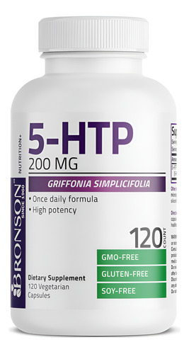 Suplemento Bronson 5-htp 200 Mg (5-hidroxitriptofano) 120 Cá