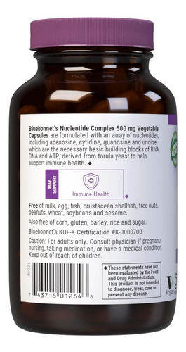 Suplemento De Complexo De Nucleotídeos Bluebonnet Contagem - Imagem 6