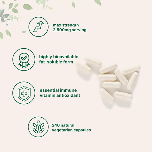 Liposomal Vitamin C 2500mg 240 Veggie Capsules Highly Bi - Imagem 3