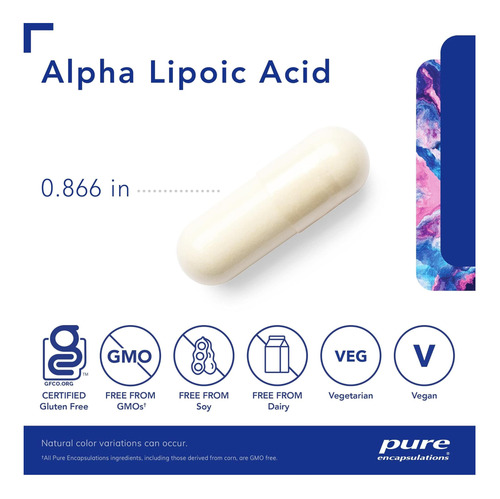 Ácido Alfa-lipóico 200 Mg Antioxidante Pure Encapsulations - Imagem 3