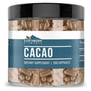 Earthborn Elements Cacao (cacau) 200 Cápsulas Puro E Não Di