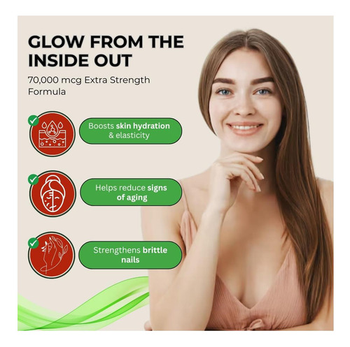 Gotas De Biotina E Colágeno Líquidos Mcg Extra Strength De E - Imagem 12